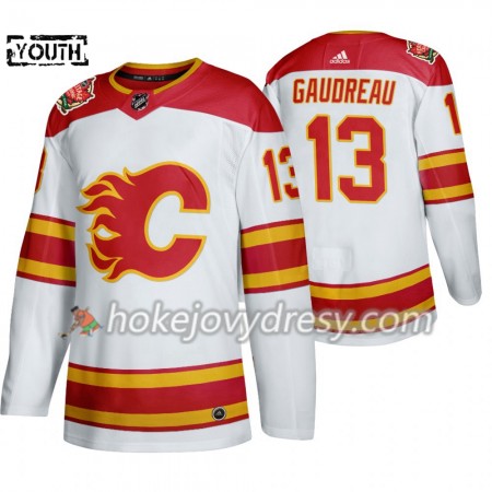 Dětské Hokejový Dres Calgary Flames Johnny Gaudreau 13 Adidas 2019 Heritage Classic Bílá Authentic